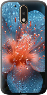 Чехол на Motorola MOTO G4 PLUS Роса на цветке 6039u-953 (Фиолетовый)