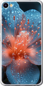 Чехол на Meizu U20 Роса на цветке 6039t-416 (Фиолетовый)