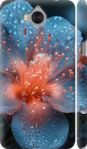 Чехол на Huawei Y5 2017 Роса на цветке 6039m-992 (Фиолетовый)