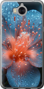 Чехол на Huawei Y5 2017 Роса на цветке 6039u-992 (Фиолетовый)