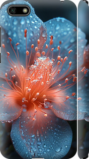 Чехол на Huawei Y5 2018 Роса на квітці 6039m-1500 (Фіолетовий)