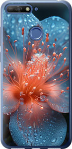 Чехол на Huawei Honor 7C Роса на цветке 6039t-1411 (Фиолетовый)