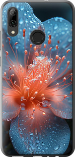 Чехол на Huawei P Smart 2019 Роса на цветке 6039u-1634 (Фиолетовый)