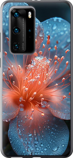 Чохол на Huawei P40 Pro Роса на квітці 6039t-1839 (Фіолетовий)