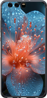 Чехол на Huawei P10 Plus Роса на цветке 6039t-963 (Фиолетовый)