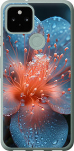 Чехол на Google Pixel 5 Роса на цветке 6039u-2044 (Фиолетовый)