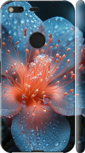 Чехол на Google Pixel XL Роса на цветке 6039m-401 (Фиолетовый)