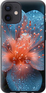 Чохол на iPhone 12 Mini Роса на квітці 6039t-2071 (Фіолетовий)