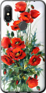 Чехол на Xiaomi Redmi Note 6 Pro Маки 523u-1551 (Белый)