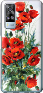 Чохол на Vivo Y51 2020 Маки 523u-2241 (Білий)