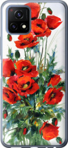 Чехол на Vivo Y52S Маки 523u-2242 (Білий)