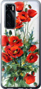 Чохол на Vivo V20 SE Маки 523u-2128 (Білий)