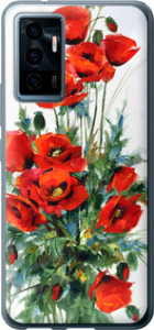 Чохол на Vivo V23e Маки 523u-2641 (Білий)