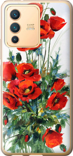 Чехол на Vivo V23 Маки 523u-2642 (Белый)