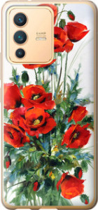 Чехол на Vivo V23 Маки 523u-2642 (Білий)
