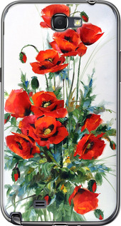 Чехол на Samsung Galaxy Note 2 N7100 Маки 523t-17 (Белый)