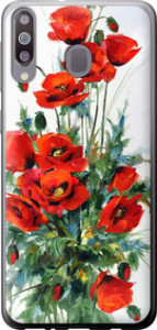 Чехол на Samsung Galaxy M30 Маки 523t-1682 (Белый)