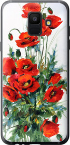 Чехол на Samsung Galaxy A6 2018 Маки 523t-1480 (Белый)