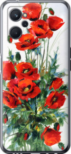 Чехол на Realme 9i Маки 523u-2705 (Белый)