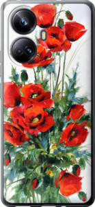 Чехол на Realme 10 Pro Plus Маки 523u-2944 (Белый)