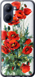 Чехол на Realme C33 Маки 523u-2870 (Белый)