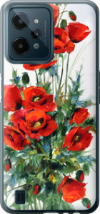 Чехол на Realme C31 Маки 523u-2593 (Белый)