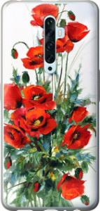 Чехол на Oppo Reno 2Z Маки 523u-1867 (Белый)