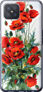 Чехол на Oppo A92S Маки 523u-1926 (Білий)