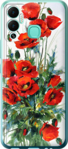 Чехол на Infinix Hot 12 Play Маки 523u-2759 (Белый)