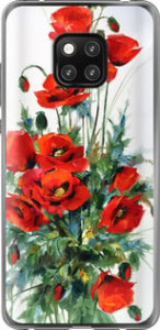 Чехол на Huawei Mate 20 Pro Маки 523u-1567 (Белый)