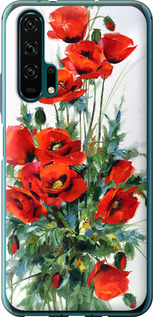 Чехол на Huawei Honor 20 Pro Маки 523t-1702 (Белый)