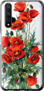 Чехол на Huawei Honor 20 Маки 523u-1697 (Белый) для Huawei Honor 20