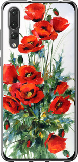 Чехол на Huawei P20 Pro Маки 523t-1470 (Белый)