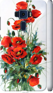 Чехол на Asus Zenfone 3 ZE552KL Маки 523m-448 (Білий)