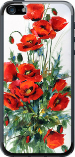 Чехол на iPhone 5 Маки 523t-18 (Белый)