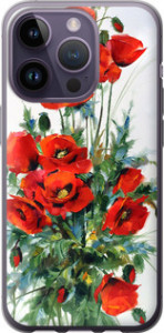 Чехол на iPhone 14 Pro Маки 523u-2646 (Белый)