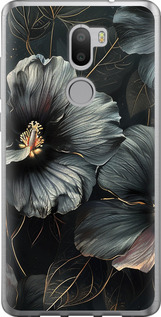 Чехол на Xiaomi Mi 5s Plus Черні квіти 6031u-396 (Сірий)