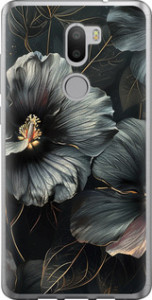 Чехол на Xiaomi Mi 5s Plus Черні квіти 6031u-396 (Сірий)