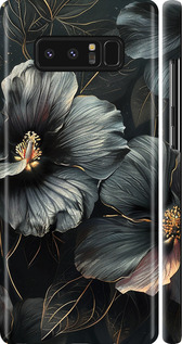 Чохол на Samsung Galaxy Note 8 Чорні квіти 6031m-1020 (Сірий)