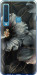 Чохол на Samsung Galaxy A9 (2018) Чорні квіти 6031u-1503 (Сірий)