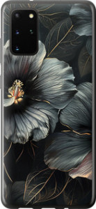 Чохол на Samsung Galaxy S20 Plus Чорні квіти 6031t-1822 (Сірий)