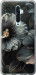 Чехол на Oppo Reno 2Z Черные цветы 6031u-1867 (Серый)