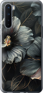 Чехол на OnePlus Nord Черные цветы 6031u-2046 (Серый)