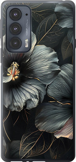 Чохол на Motorola Edge 20 Чорні квіти 6031u-2497 (Сірий)