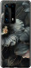 Чехол на Huawei P40 Pro Plus Черные цветы 6031u-1917 (Серый)
