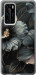 Чохол на Huawei P40 Чорні квіти 6031u-1840 (Сірий)
