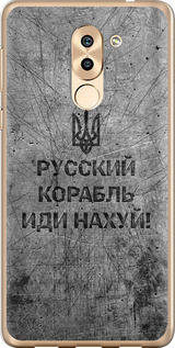 Чехол на Huawei Honor 6X Русський воєнний корабель іди на v4 5223u-460 (Чорний)