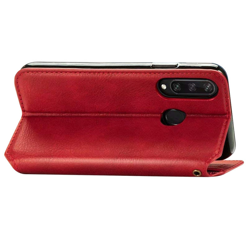 Фото Кожаный чехол-книжка GETMAN Cubic (PU) для Huawei Y6p (Красный) на vchehle.ua