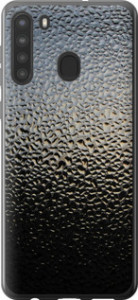 Чехол на Samsung Galaxy A21 Мокрое стекло 245u-1841 (Серый)