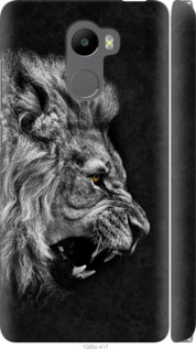 Чехол на Xiaomi Redmi 4 Лев 1080m-417 (Черный)